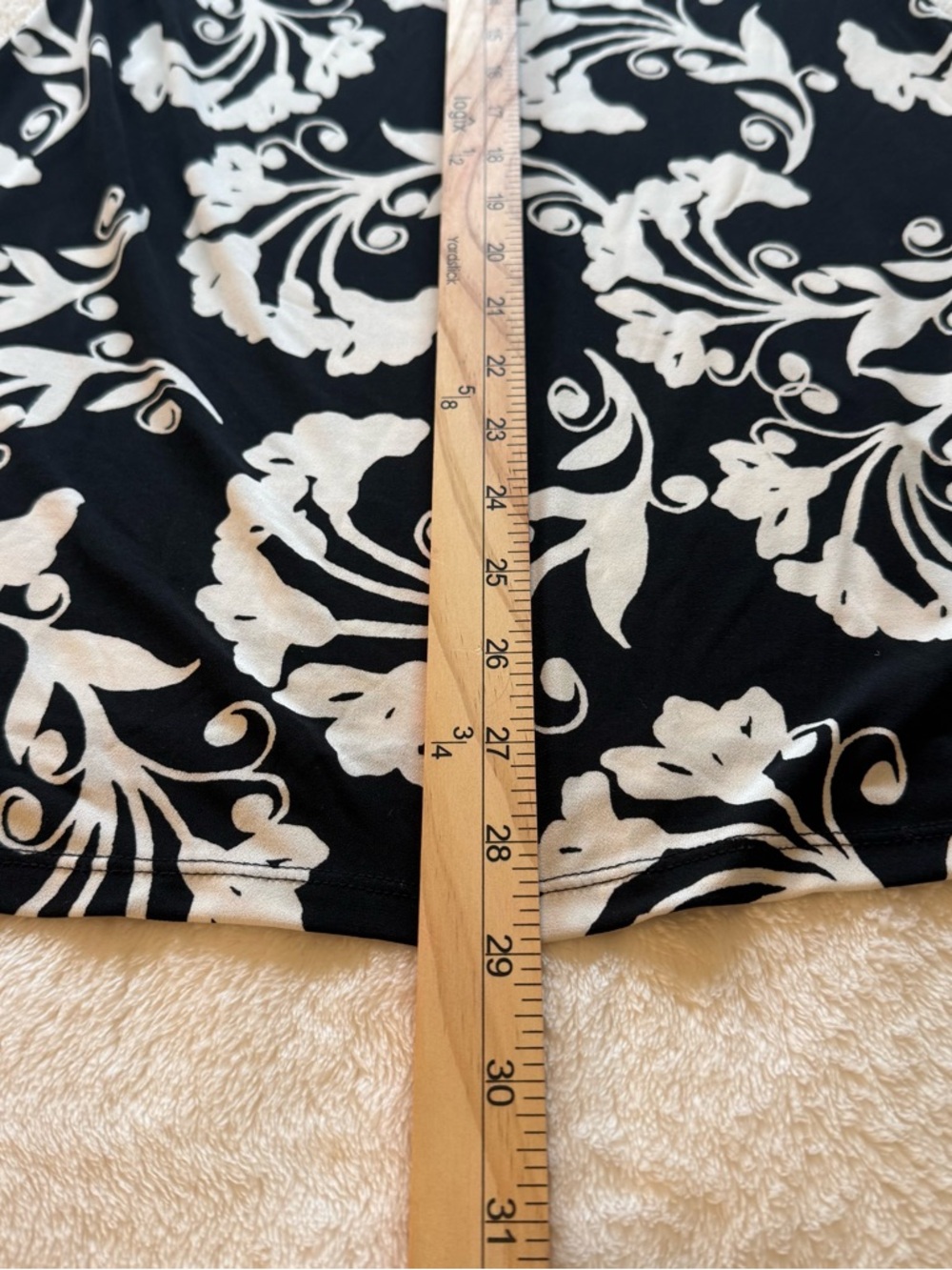 WHBM Black White Floral Dress XS 3/4 Sleeve Mini Stretch Career Chic - Picture 5 of 12